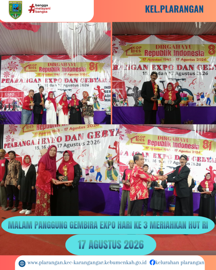 Malam Panggung Gembira  Meriahkan HUT RI ke 81 Penutupan Expo Hari Ke 3