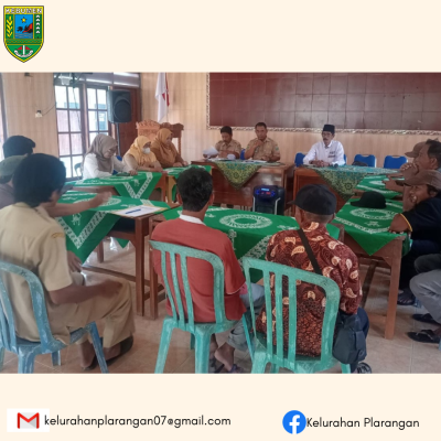 Rapat Evaluasi Kelurahan dan PTSL Kelurahan Plarangan bulan Maret 2026
