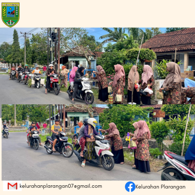 Kegiatan Berbagai Takjil PKK Kelurahan Plarangan berkah di Bulan Ramadhan