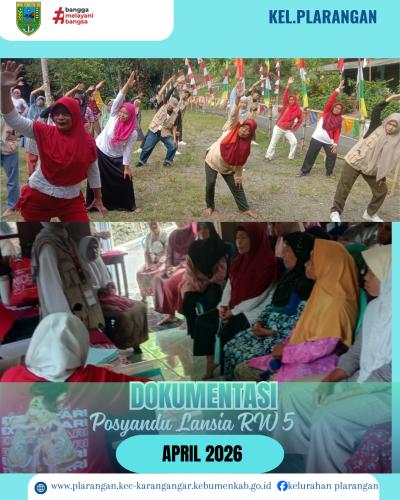 Posyandu Lansia RW 5 Kelurahan Plarangan 