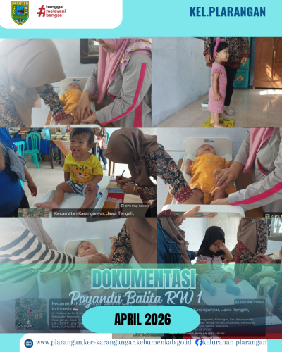Posyandu Balita RW 1 Kelurahan Plarangan 