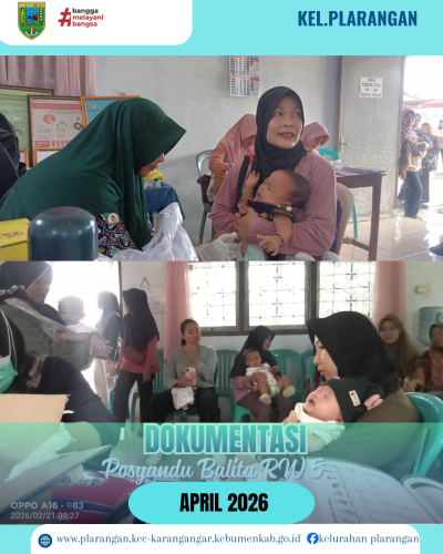 Posyandu Balita RW 5 Kelurahan Plarangan 