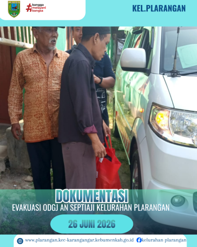 Evakuasi ODGJ Kelurahan Plarangan An Septiaji dibawa ke Rumah Singgah Pejagoan Kebumen 26 Juni 2026