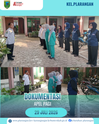Apel Pagi Rabu 29 Juli 2026