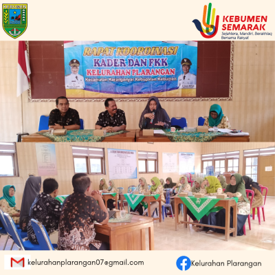 Rakor kader Kelurahan Plarangan bulan Juni 2025