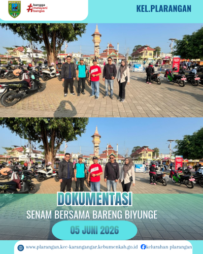 Senam bersama bareng biyunge di alun-alun Kebumen