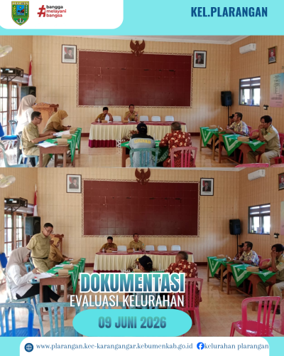 Rapat Evaluasi Kelurahan bulan Juni 2026