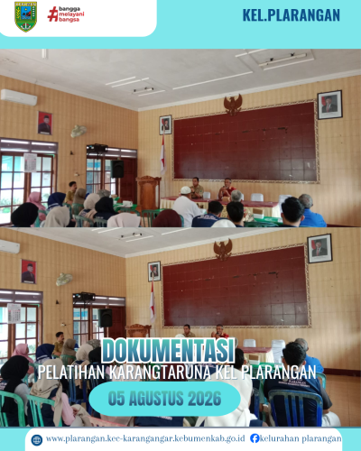 Rakor Karangtaruna Tahun 2026 Kelurahan Plarangan 