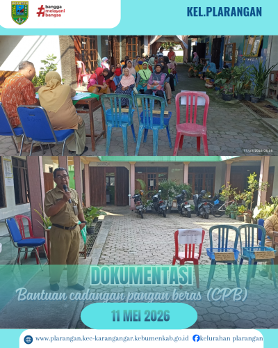 Bantuan Cadangan Pangan Beras Keluarahan Plarangan 