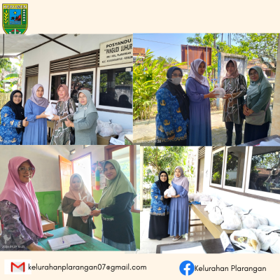Pembagain MBG di Posyandu RW 1 sampai RW 5 Kelurahan Plarangan 