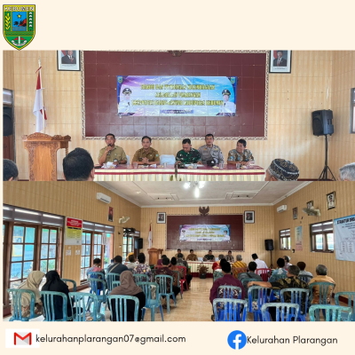 Rapat Kelembagaan RT dan RW Kelurahan Plarangan 