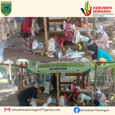 Kegiatan bank sampah kelurahan Plarangan 