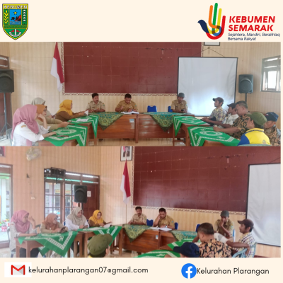 Rapat Evaluasi Kelurahan di Balai Kelurahan Plarangan 