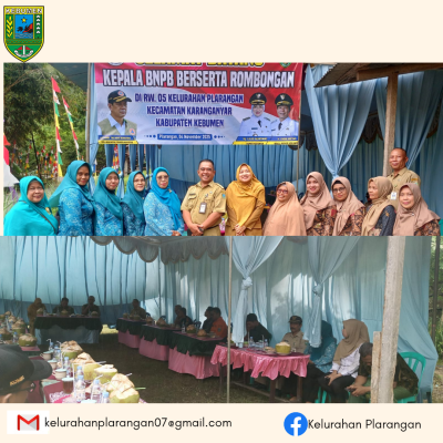 Kunjungan Kepala BNBP meninjau jembatan Kalong Bali yang Putus diterjang banjir th 2024 di RT 005 RW 005 Kelurahan Plarangan 