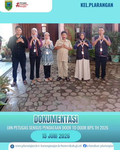 Ijin Petugas Sensus Ekonomi BPS Door To Door  Kelurahan Plarangan th 2026