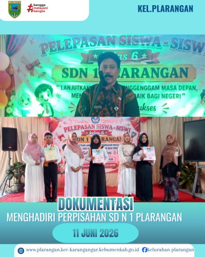 Menghadiri perpisahan SDN 1 Plarangan