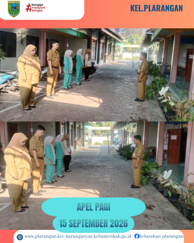 Apel Pagi Selasa 15 September 2026