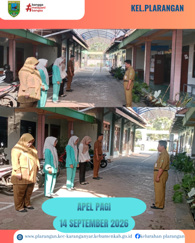 Apel Pagi Senin 14 September 2026