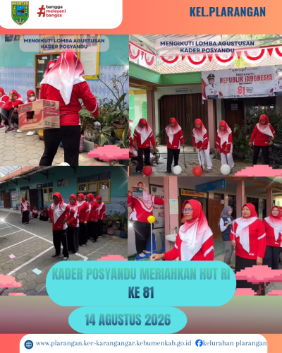 Rakor Kader Kelurahan Plarangan Meriahkan HUT RI Ke 81