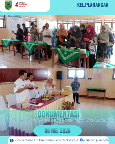 Rakor Bank Sampah kelurahan Plarangan 