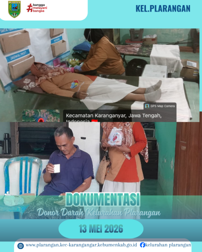 Donor Darah Kelurahan Plarangan 