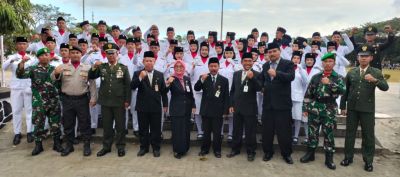 UPACARA PENGIBARAN BENDERA  DALAM RANGKA DALAM RANGKA HARI ULANG TAHUN KEMERDEKAAN RI 