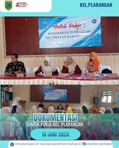 Pembinaan Pokja Kelurahan Plarangan 