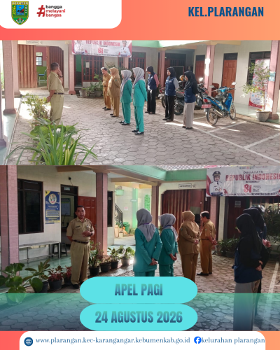 Apel Pagi Senin 24 Agustus 2026