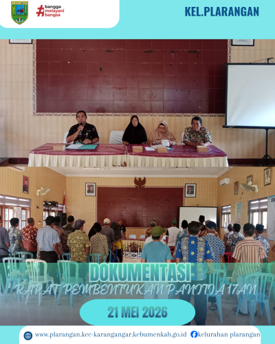 Rapat pembentukan panitia 17an Kelurahan Plarangan tahun 2026