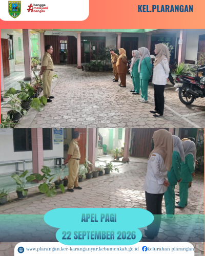 Apel Pagi Selasa 22 September 2026