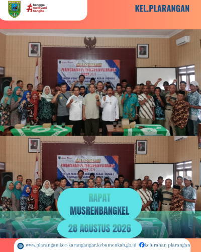 Rapat Penetapan Musrenbangkel Plarangan tahun 2026