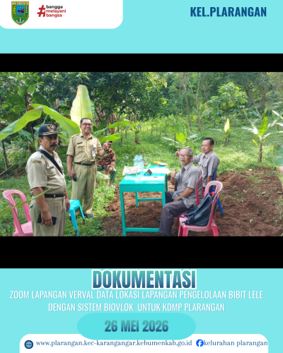 Zoom  Lapangan Verval Data Lokasi Lapangan Pengelolaam bibit lele dengan sistem biovlok untuk KDMP kelurahan Plarangan 