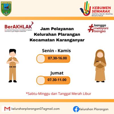 Jam Pelayanan Kelurahan Plarangan