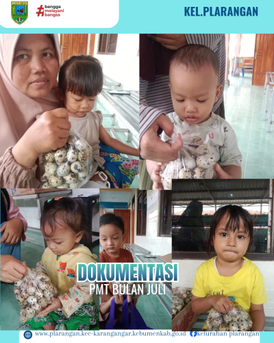 PMT bulan Juli tahun 2026 Kelurahan Plarangan 